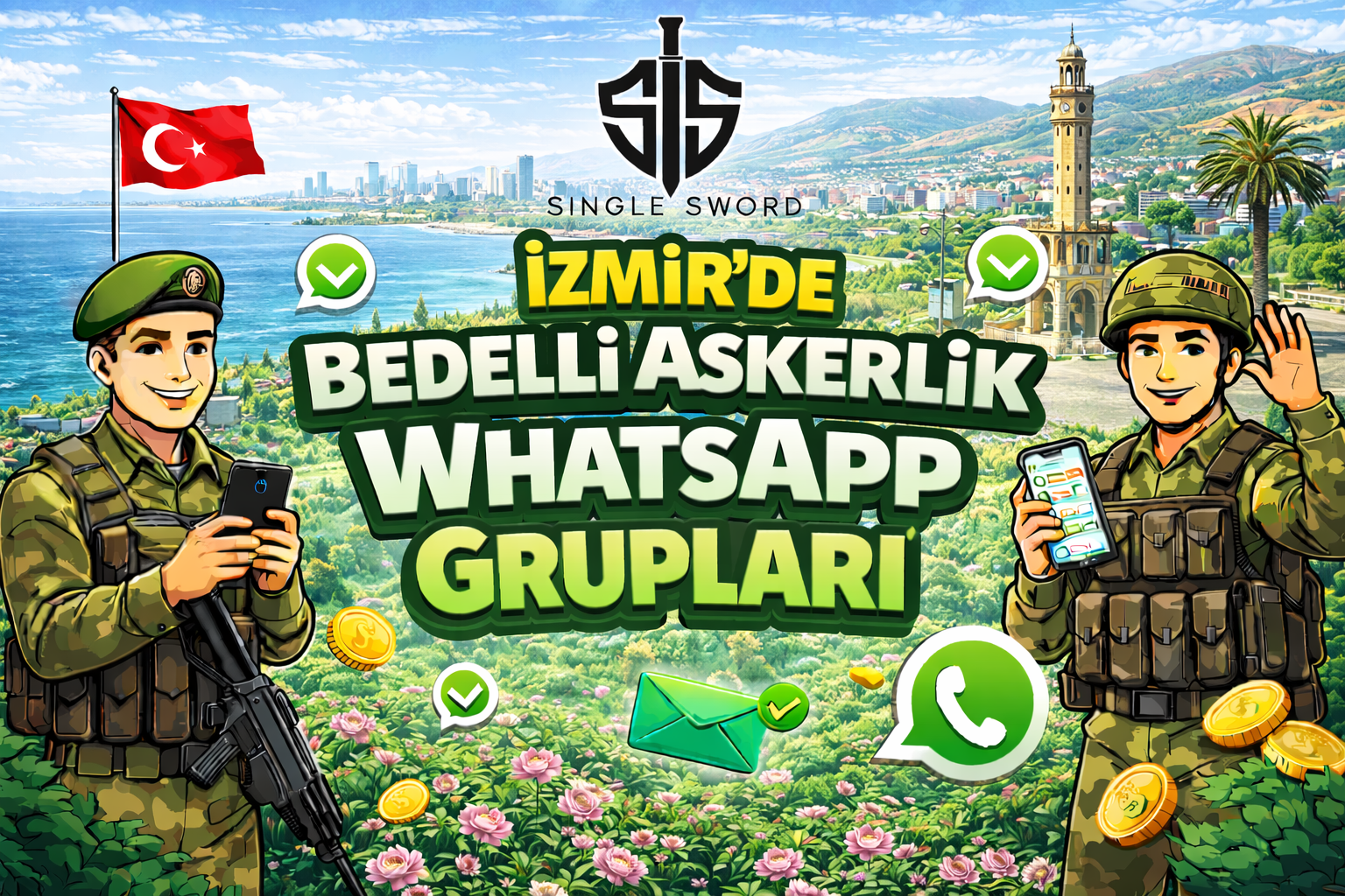 İzmir için bedelli askerlik WhatsApp grup görseli