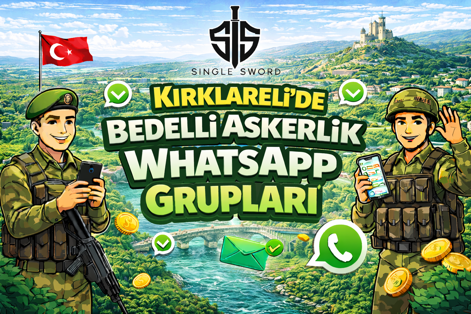 Kırklareli için bedelli askerlik WhatsApp grup görseli