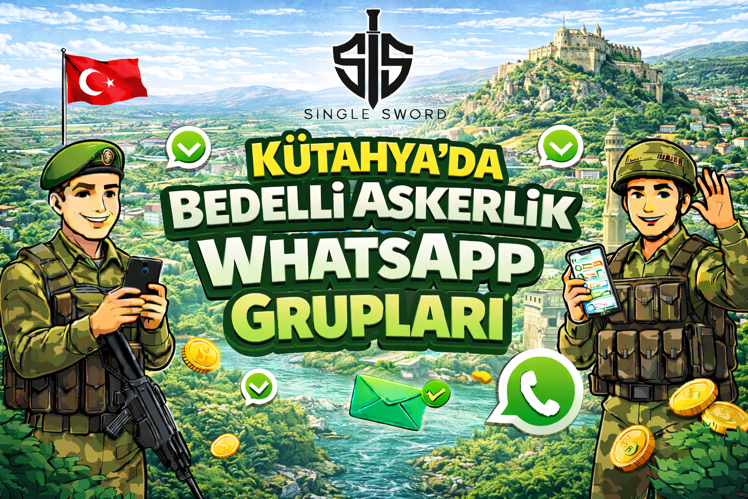 Kütahya için bedelli askerlik WhatsApp grup görseli