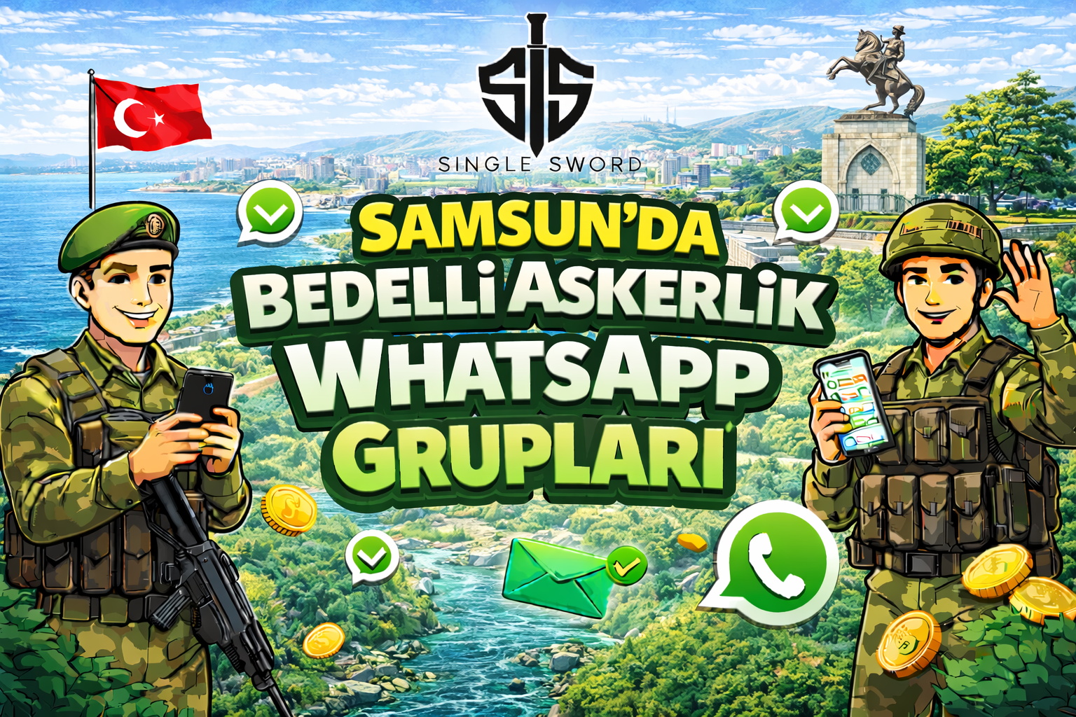 Samsun için bedelli askerlik WhatsApp grup görseli