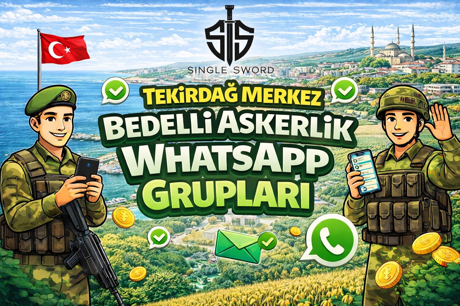 Tekirdağ Merkez (8. MKNZ) için bedelli askerlik WhatsApp grup görseli
