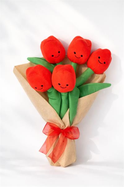 Gülümseyen Lale Buketi Peluş Oyuncak