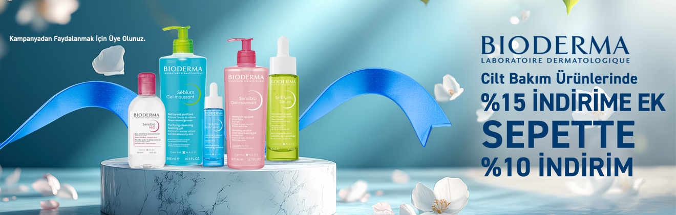 Bioderma Cilt Bakım Ürünlerinde %15 İndirime Ek Sepette %10 İndirim
