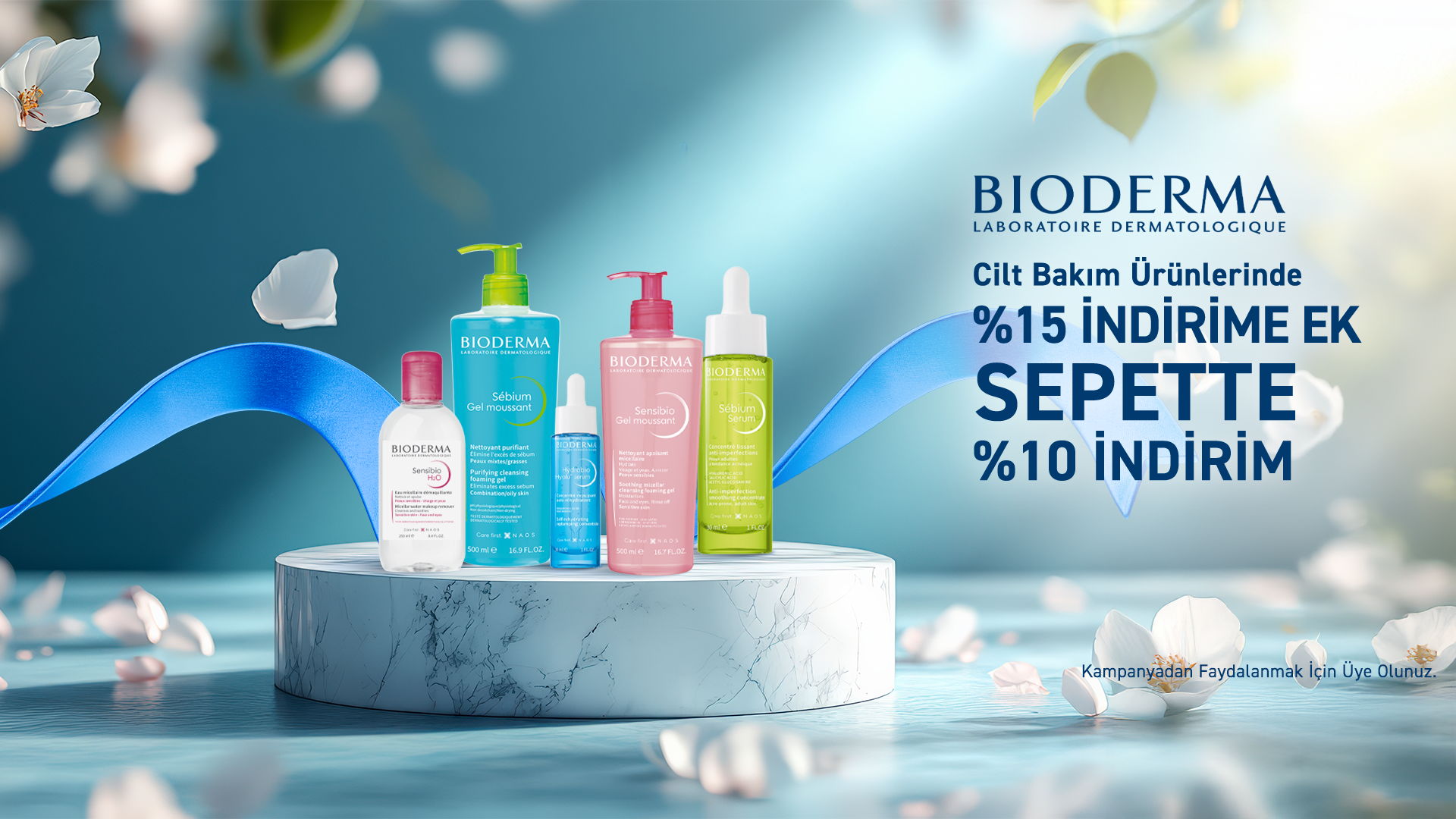 Bioderma Cilt Bakım Ürünlerinde %15 İndirime Ek Sepette %10 İndirim