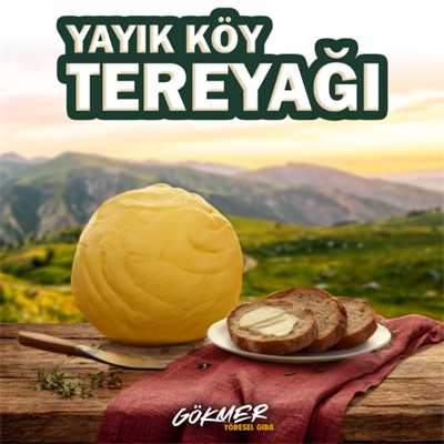 Hakiki Ahşap Yayık Köy Tereyağ 1 KG (TUZLU)