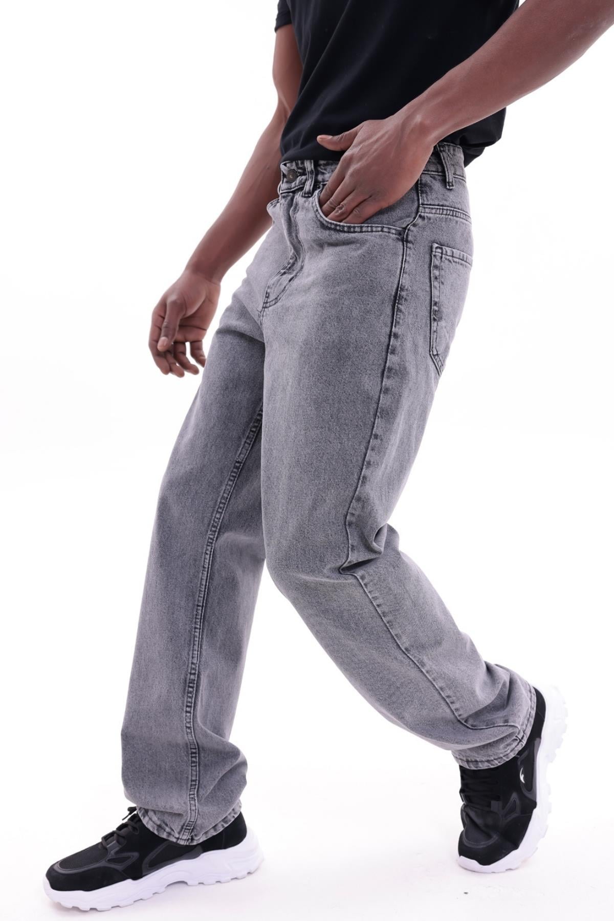 Erkek Baggy Bol Kesim Kot Pantolon