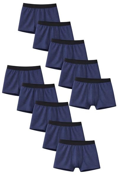 Erkek Çocuk Pamuklu Slim Fit Nefes Alan Boxer 10lu Paket