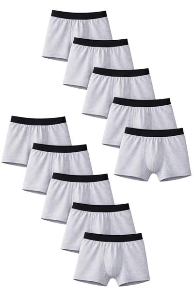 Erkek Çocuk Pamuklu Slim Fit Nefes Alan Boxer 10lu Paket