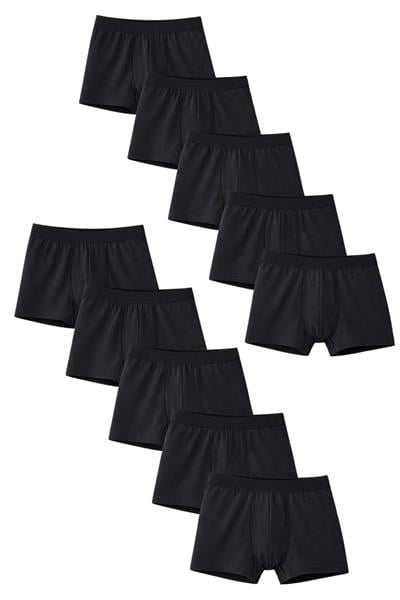 Erkek Çocuk Pamuklu Slim Fit Nefes Alan Boxer 10lu Paket