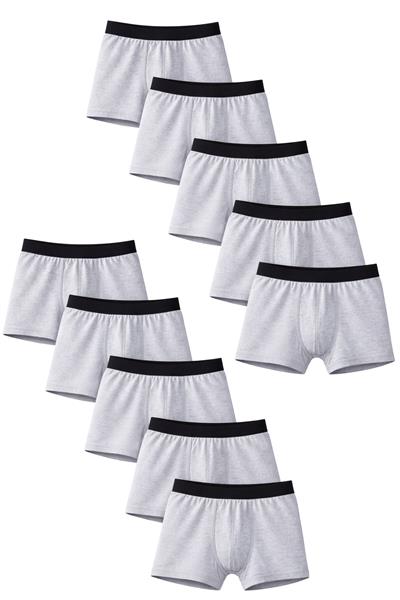Erkek Çocuk Pamuklu Slim Fit Nefes Alan Boxer 10lu Paket