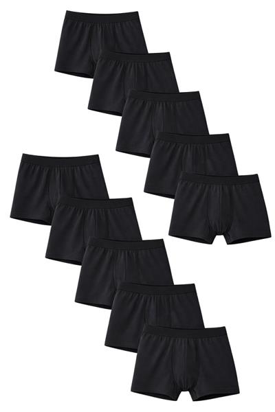 Erkek Çocuk Pamuklu Slim Fit Nefes Alan Boxer 10lu Paket