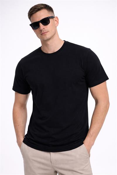 Erkek/unisex Bisiklet Yaka Basic Tişört %100 Pamuk - 371