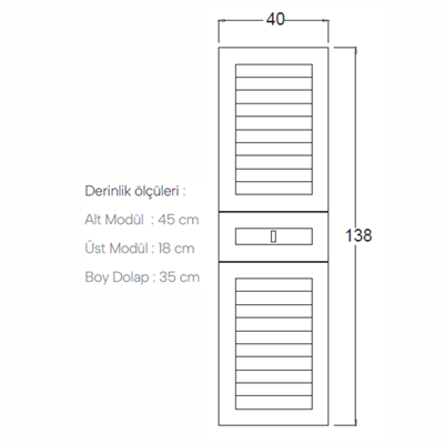 SHOWER ALDER Boy Dolabı 