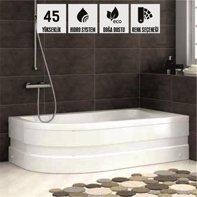 SHOWER ANETHUM Asimetrik Oturmalı Mini Küvet