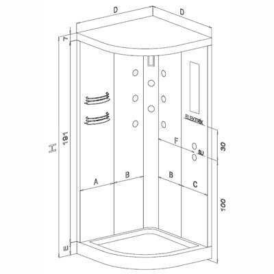 SHOWER AQUA Tekne Üzeri Oval Tekne Üzeri Kompakt Sistem