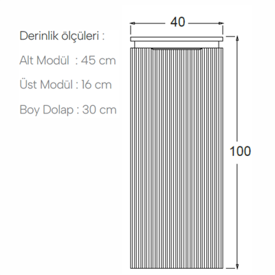 SHOWER ARNO Boy Dolabı 