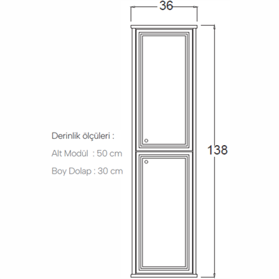 SHOWER ART DECO Boy Dolabı 