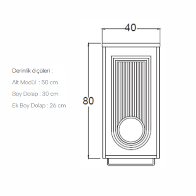 SHOWER ARTE Blok Dolap