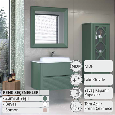 SHOWER ASYA Banyo Dolabı 80 Cm (Boy Dolabı Dahil Değildir.)