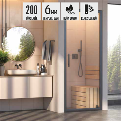 SHOWER AVA İki Duvar Arası 1 Açılır Kabin