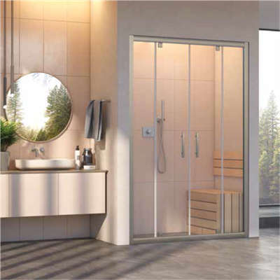 SHOWER AVA İki Duvar Arası 2 Sabit 2 Açılır Kabin
