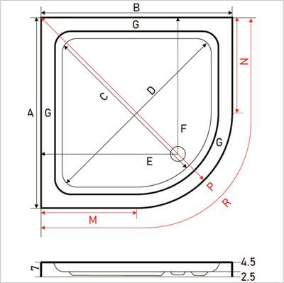 SHOWER Baffin Oval Duş Teknesi, Flat