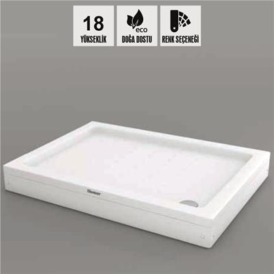 SHOWER Beta Dikdörtgen Duş Teknesi, Panelli