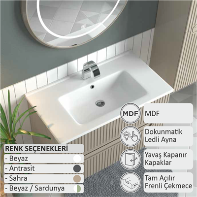 SHOWER BLUE Banyo Dolabı 65 Cm (Boy Dolabı Dahil Değildir.)