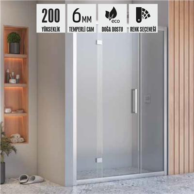 SHOWER BOLD İki Duvar Arası 2 Sabit 1 Çalışır Kabin