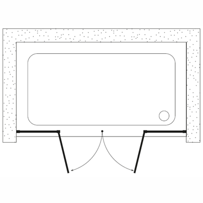 SHOWER BOLD İki Duvar Arası 2 Sabit 2 Çalışır, Kabin