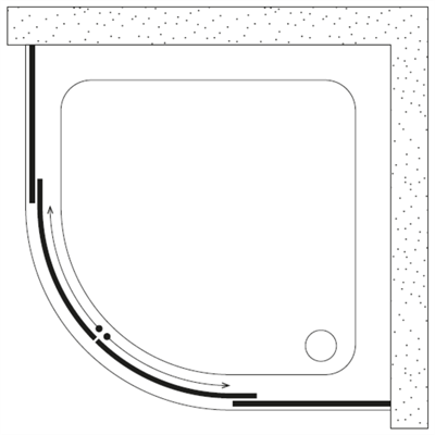 SHOWER BOSS 2 Sabit 2 Açılır Oval Tekne Üzeri Kabin