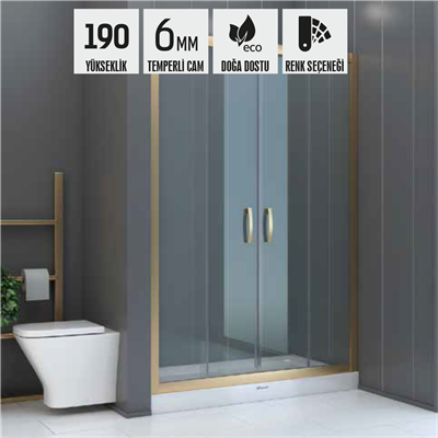 SHOWER BOSS İki Duvar Arası 2 Sabit 2 Çalışır Tekne Üzeri Kabin