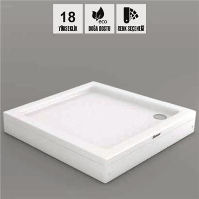 SHOWER Carisma Kare Duş Teknesi, Panelli