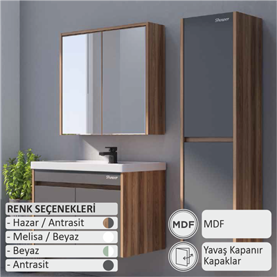 SHOWER COOL Banyo Dolabı 90 Cm (Boy Dolabı Dahil Değildir.)