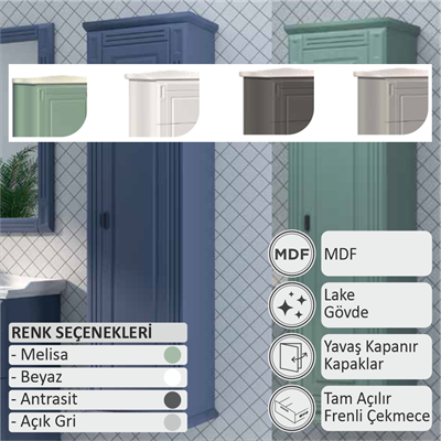 SHOWER CRISTAL Boy Dolabı 