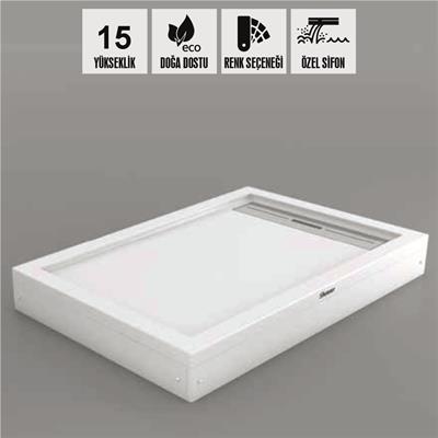 SHOWER Drop Dikdörtgen Duş Teknesi, Panelli