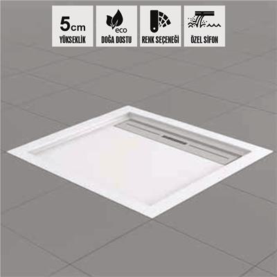 SHOWER Drop Kare Duş Teknesi, Flat