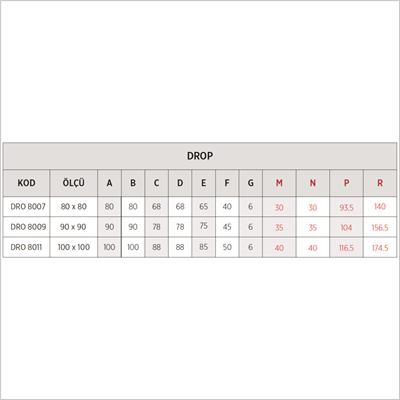 SHOWER Drop Oval Panelli Duş Teknesi, Panelli