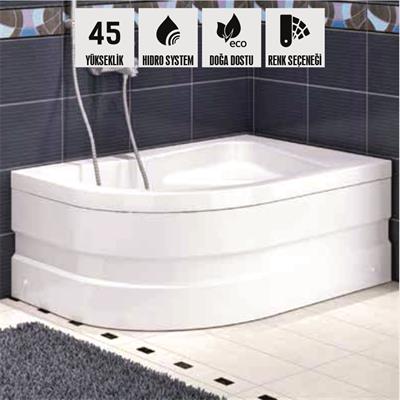 SHOWER FERISYA Asimetrik Oturmalı Mini Küvet