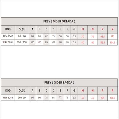 SHOWER Frey Oval Slimblok Duş Teknesi, Monoblok