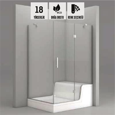 SHOWER GAYA Oturmalı Dikdörtgen Panelli Duş Teknesi