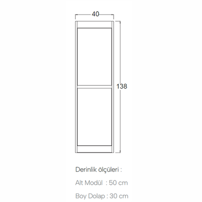 SHOWER GRANDE Boy Dolabı 