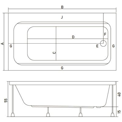 SHOWER HENA Dikdörtgen Küvet