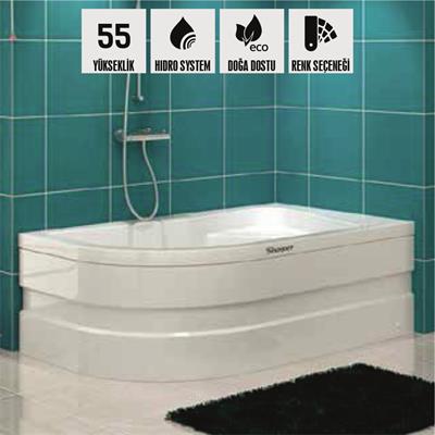 SHOWER HESTIA Asimetrik Küvet