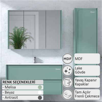 SHOWER HİTİT Banyo Dolabı 100 Cm (Boy Dolabı Dahil Değildir.)