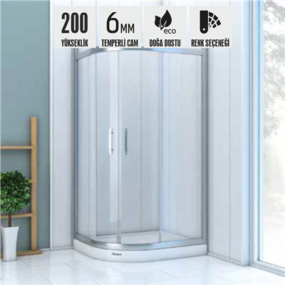 SHOWER ICON 2 Sabit 2 Çalışır Asimetrik Tekne Üzeri Kabin