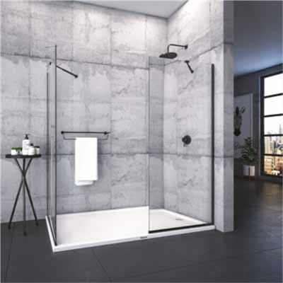 SHOWER JOY 1 Sabit Ön Cephe Girişli Yan Panelli Tekne Üzeri Kabin