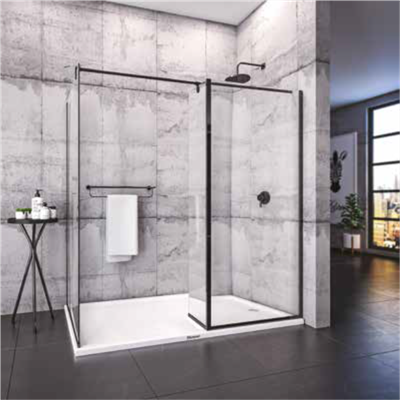 SHOWER JOY 2 Sabit Ön Cephe Girişli Yan Panelli Tekne Üzeri Kabin