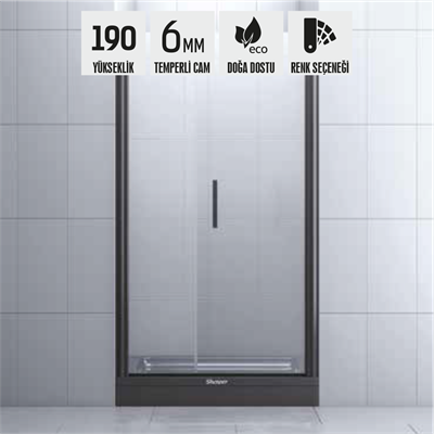 SHOWER JUPITER İki Duvar Arası 1 Sabit 1 Açılır Tekne Üzeri Kabiın (Köşe Menteşeli)