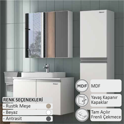 SHOWER KUMSAL Banyo Dolabı 80 Cm